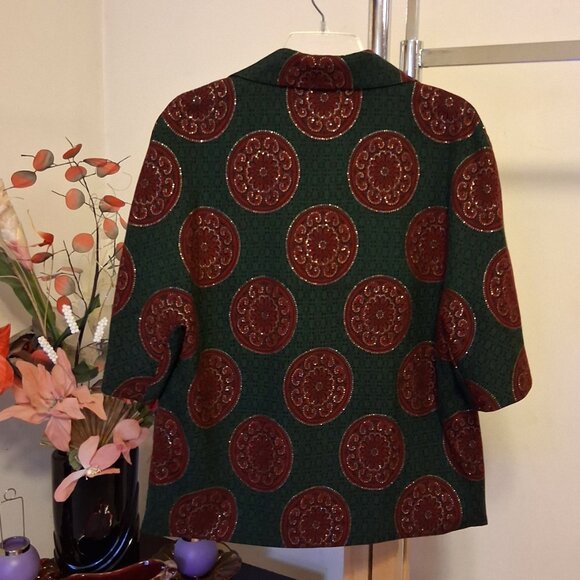 NWT Women's Multi Color Lined Blazer Jacket 3/4 Sleeve Fall Winter Jackets 10 - Picture 6 of 9